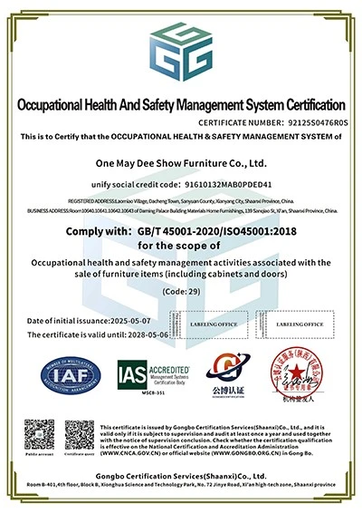ISO45001 Certificate ISO45001 Certificate